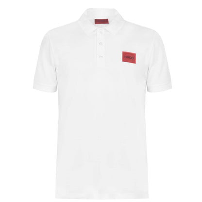 White - Front - Hugo Mens Deruso Polo Shirt