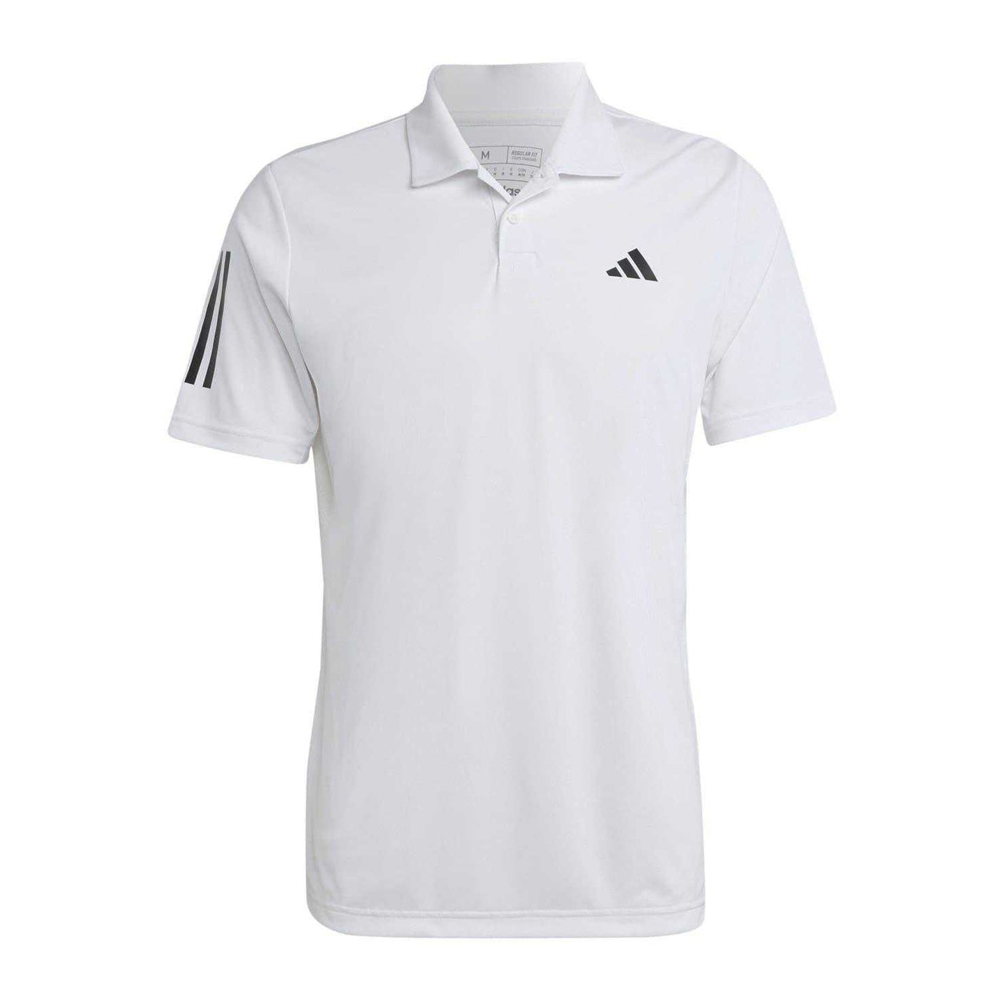 White-Black - Front - Adidas Mens Club 3 Stripes Polo Shirt