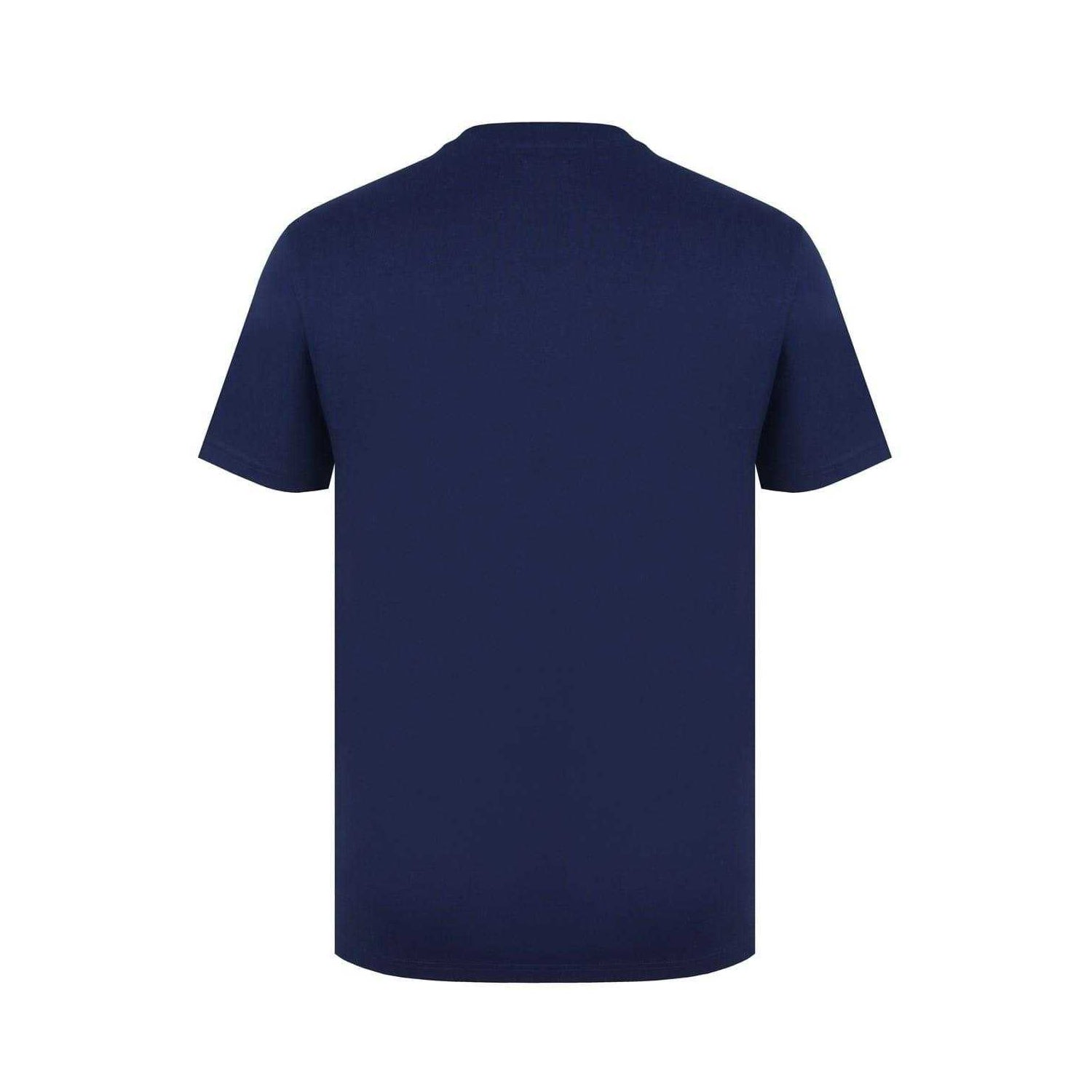 Navy - Back - Lee Cooper Mens Cotton Crew Neck T-Shirt