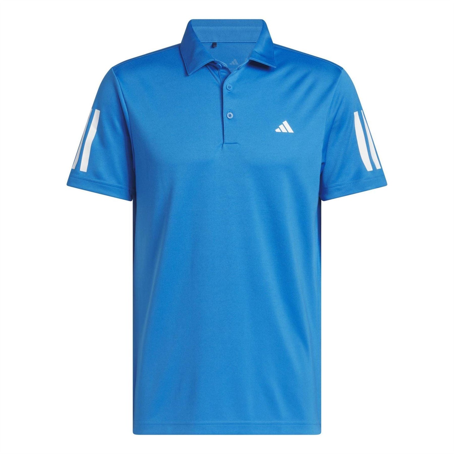 Bright Blue - Front - Adidas Mens Striped Regular Polo Shirt