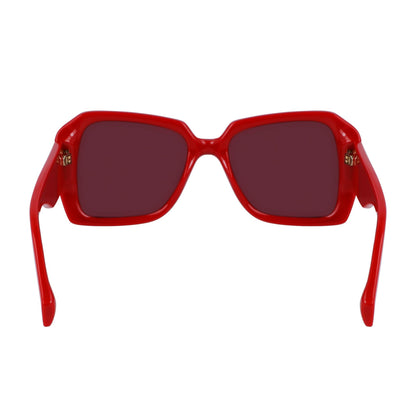 Red - Back - Karl Lagerfeld Unisex Adult Logo Sunglasses
