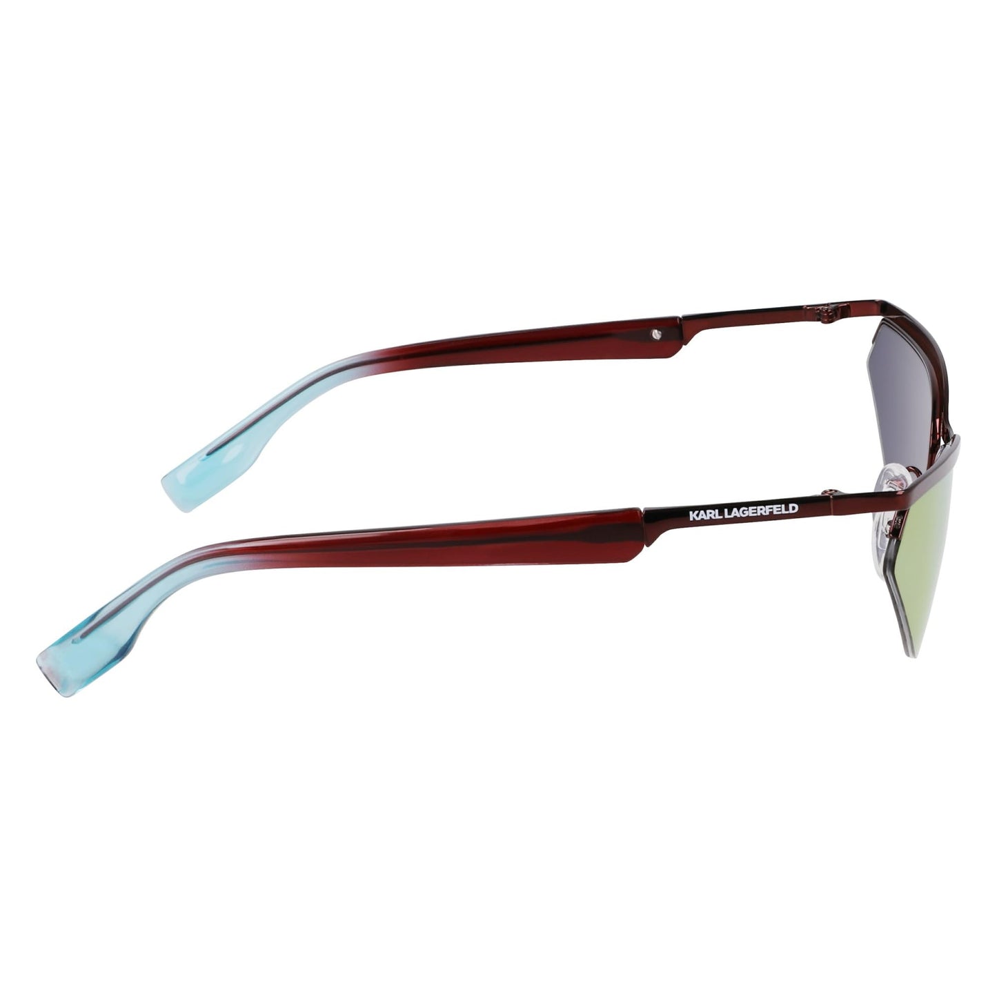 Burgundy - Close up - Karl Lagerfeld Unisex Adult Mirrored Sunglasses
