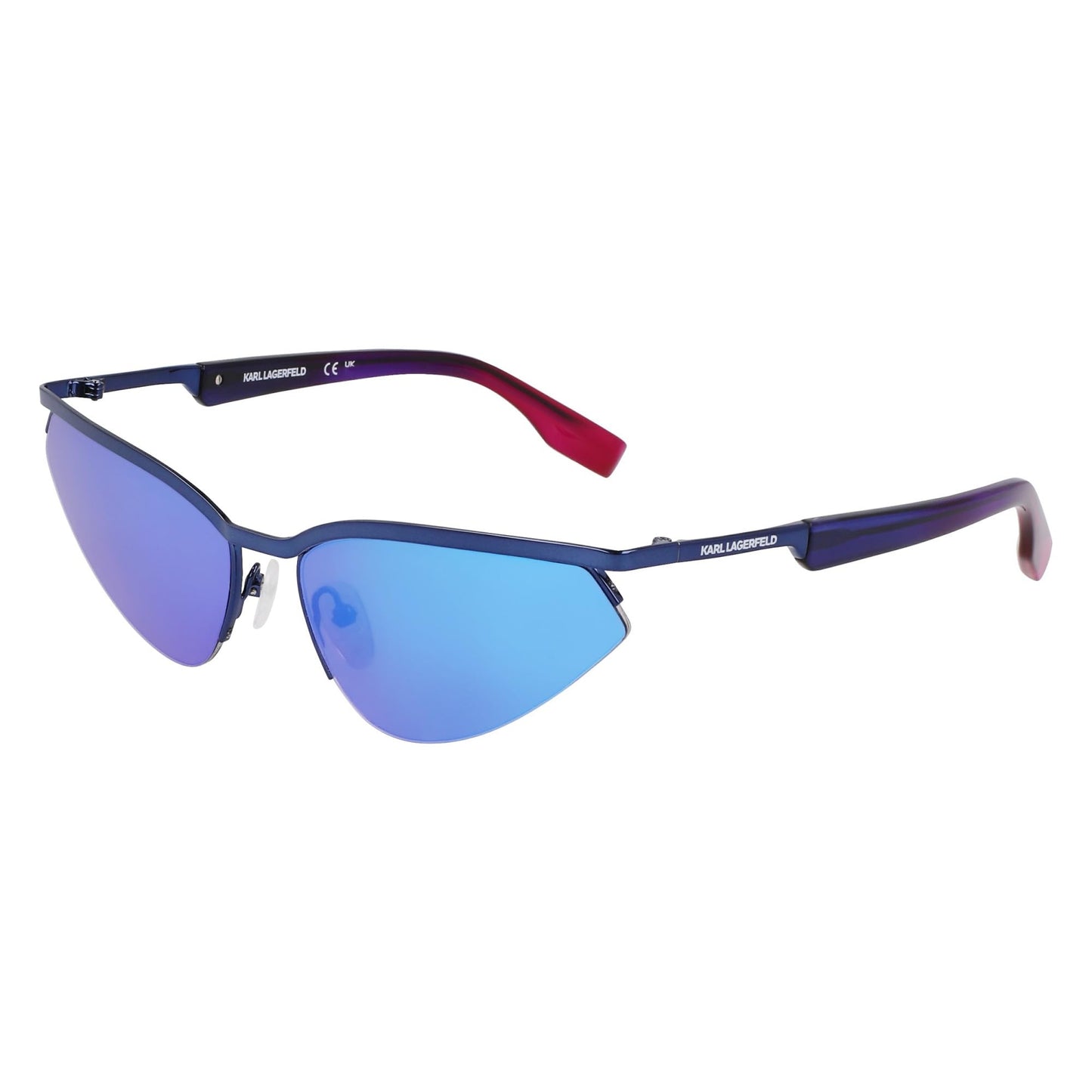 Dark Blue - Side - Karl Lagerfeld Unisex Adult Mirrored Sunglasses