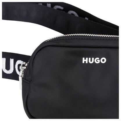 Black - Side - Hugo Logo Nylon Hip Bag
