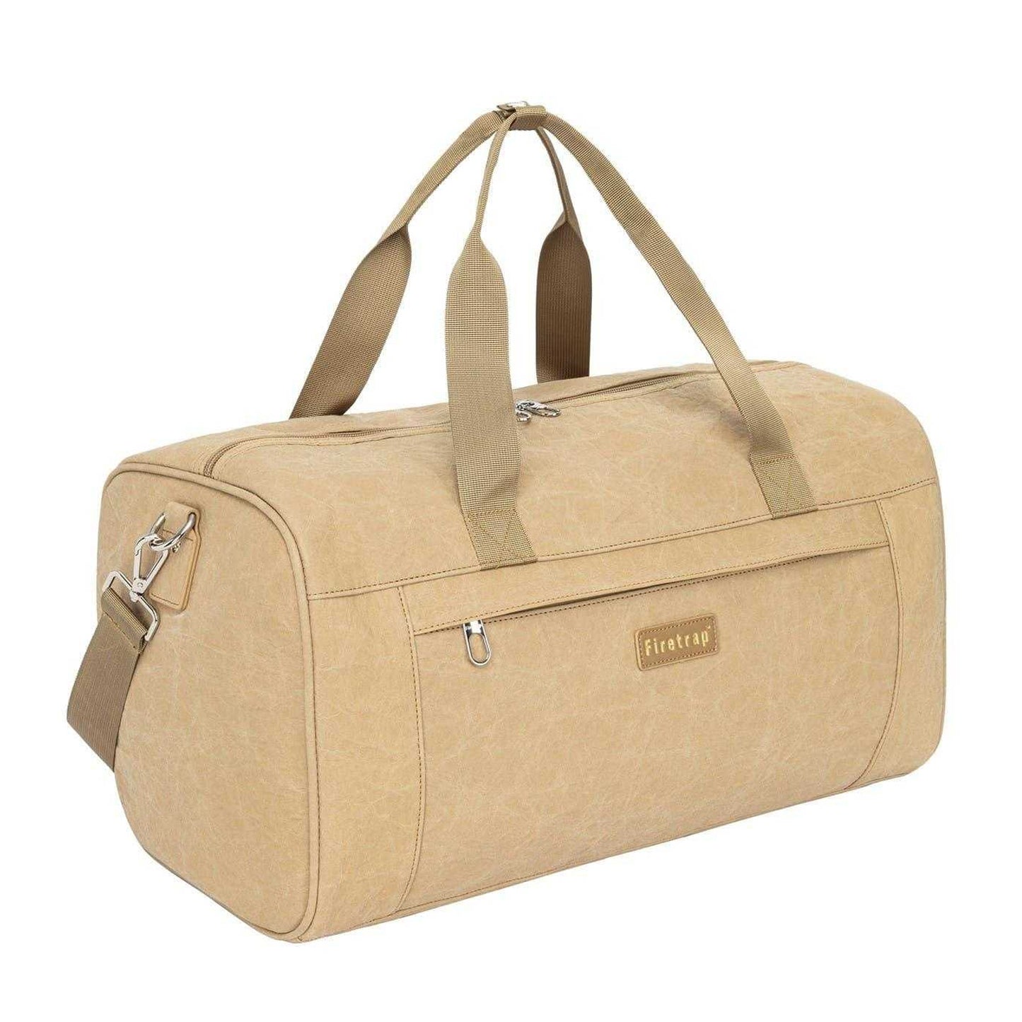 Beige - Side - Firetrap Kraft Kraft Paper Travel Duffle Bag