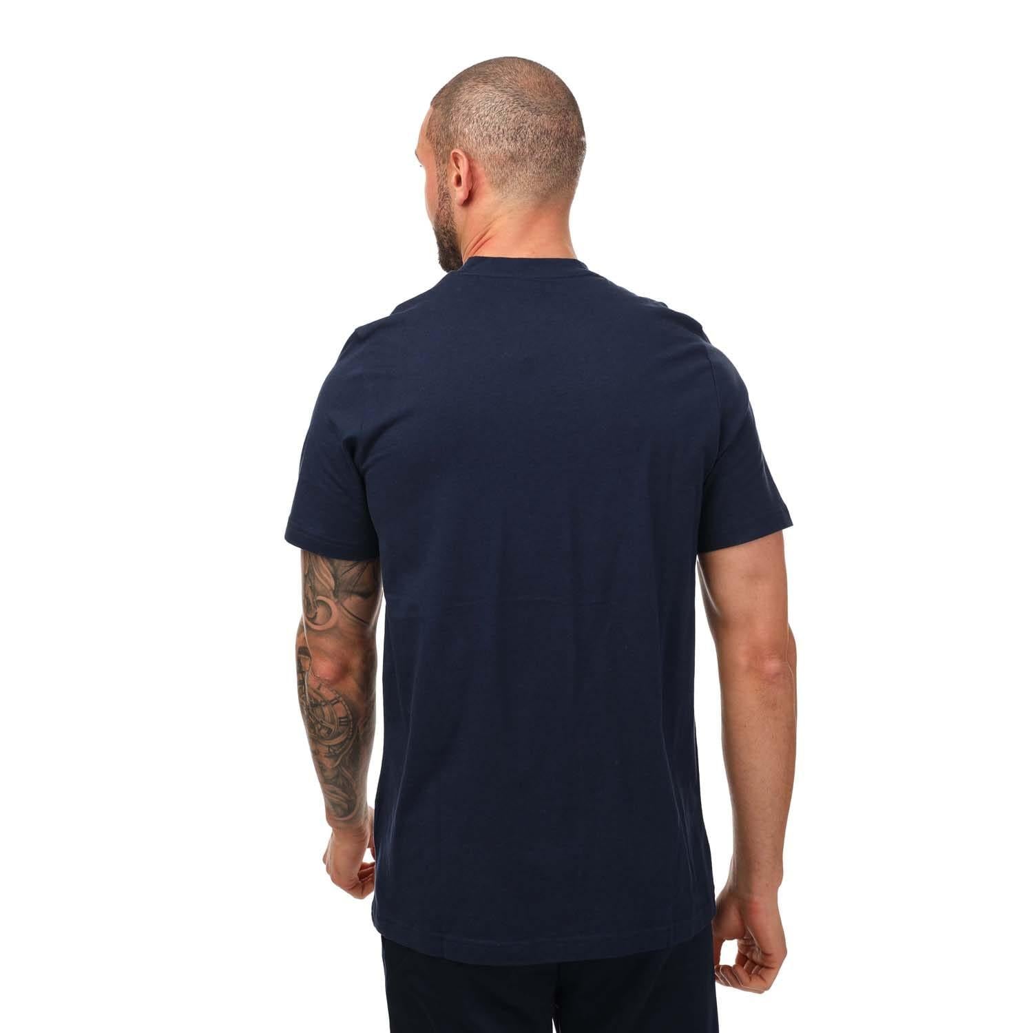 Blue-White - Back - Adidas Mens Entrada 22 Cotton T-Shirt