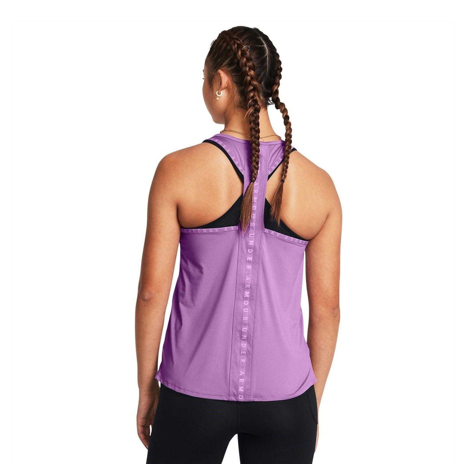 Purple - Lifestyle - Under Armour Womens-Ladies 4 Way Stretch Tank Top