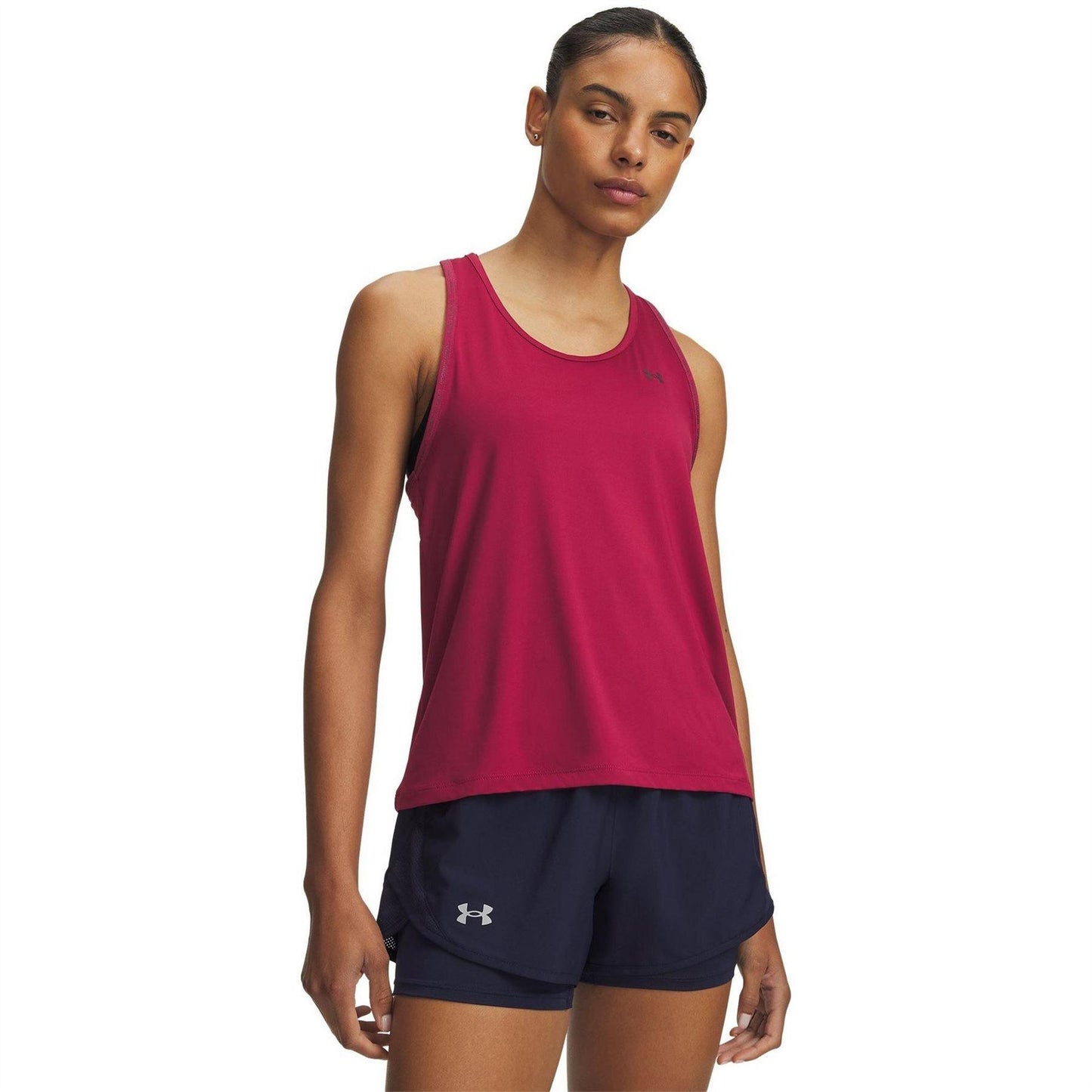 Claret - Front - Under Armour Womens-Ladies 4 Way Stretch Tank Top
