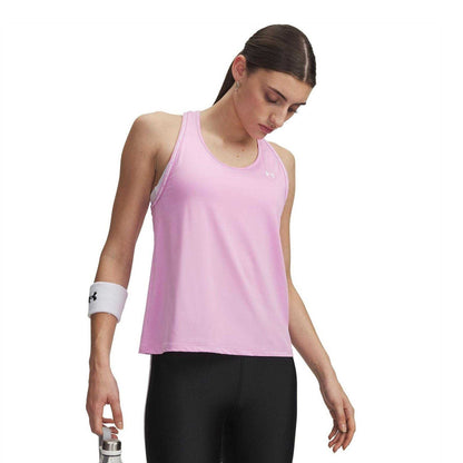 Dawn Pink - Front - Under Armour Womens-Ladies 4 Way Stretch Tank Top