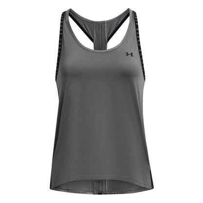 Grey - Front - Under Armour Womens-Ladies 4 Way Stretch Tank Top