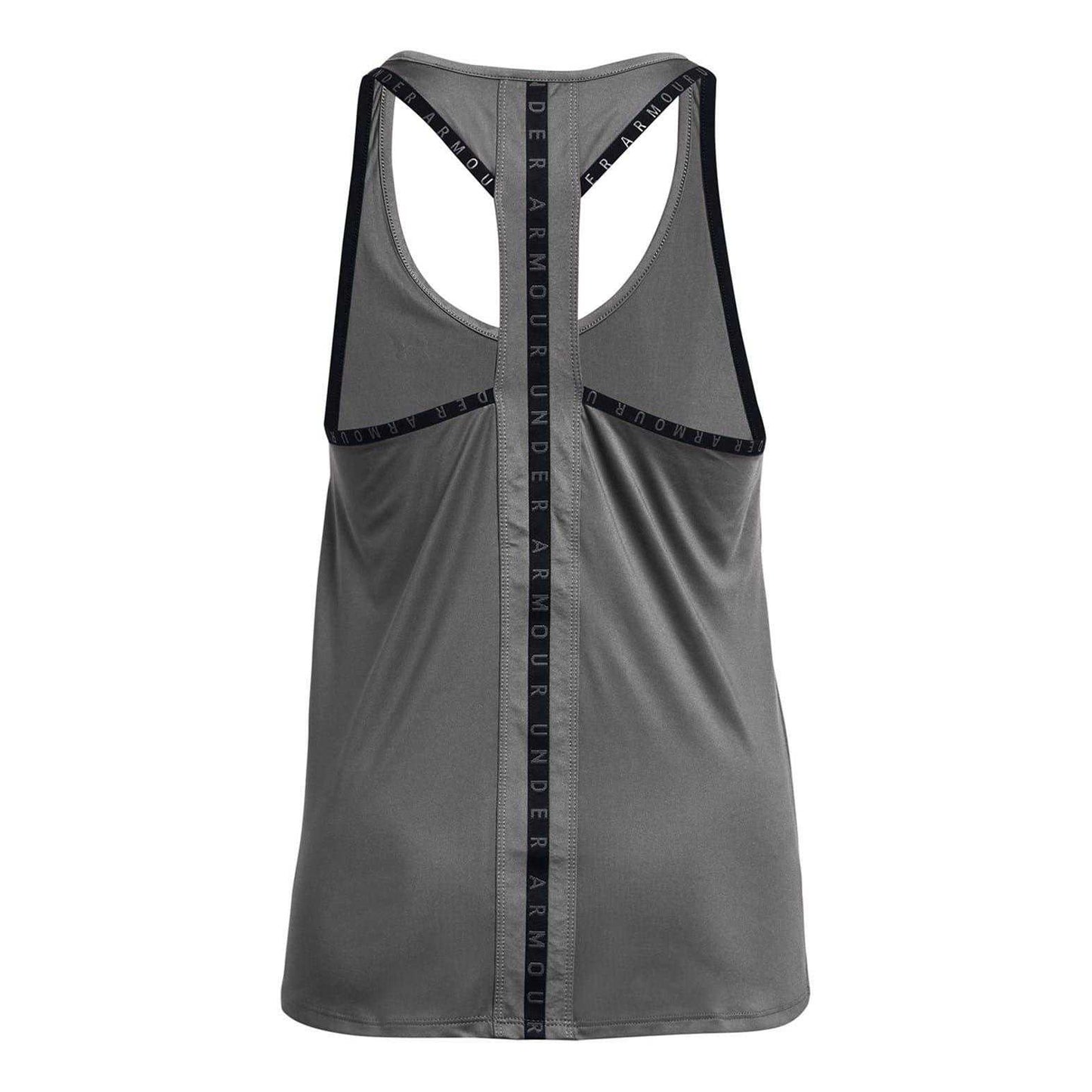 Grey - Back - Under Armour Womens-Ladies 4 Way Stretch Tank Top