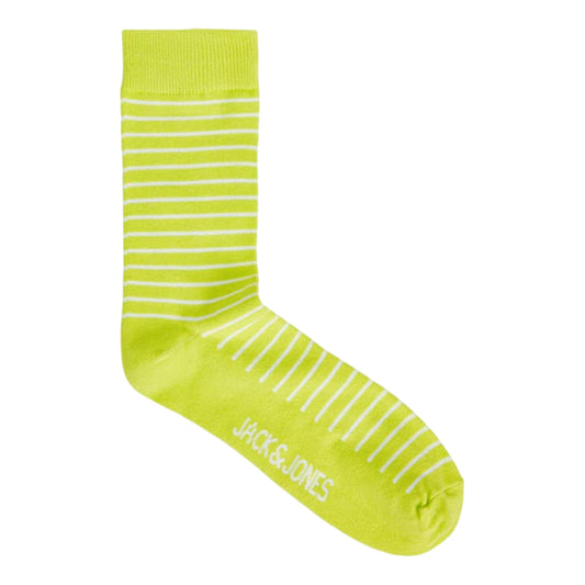 Green - Front - Jack And Jones Mens Striped Knitted Crew Socks