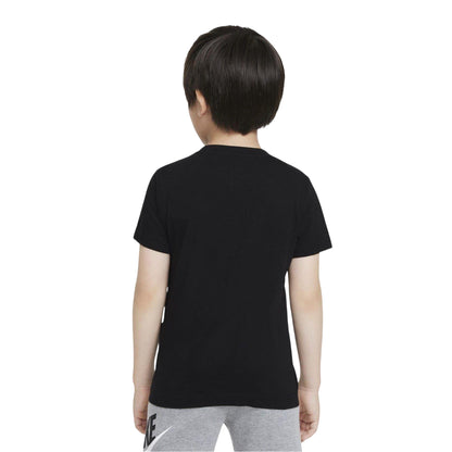 Black - Back - Nike Boys Futura Swoosh T-Shirt