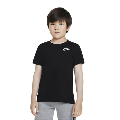 Black - Side - Nike Boys Futura Swoosh T-Shirt