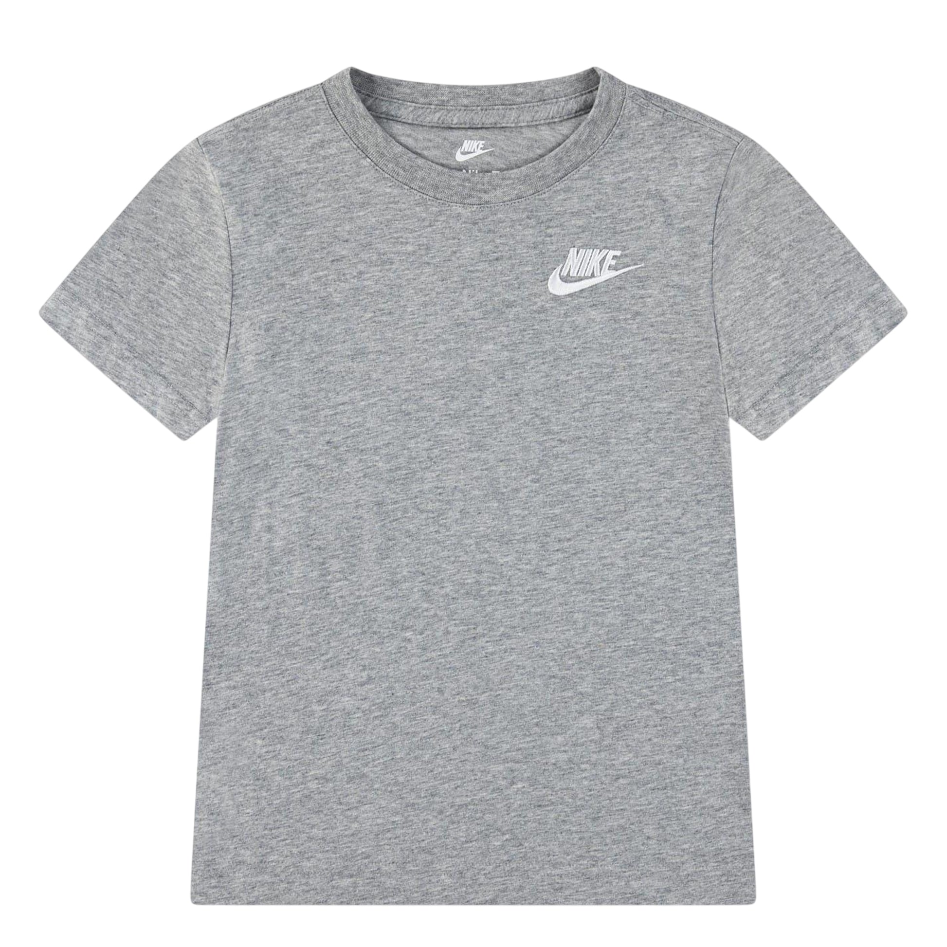 Grey - Front - Nike Boys Futura Swoosh T-Shirt