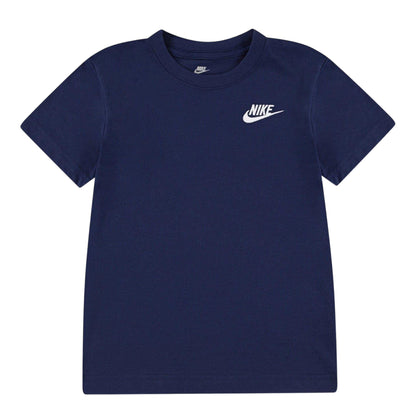 Navy - Front - Nike Boys Futura Swoosh T-Shirt
