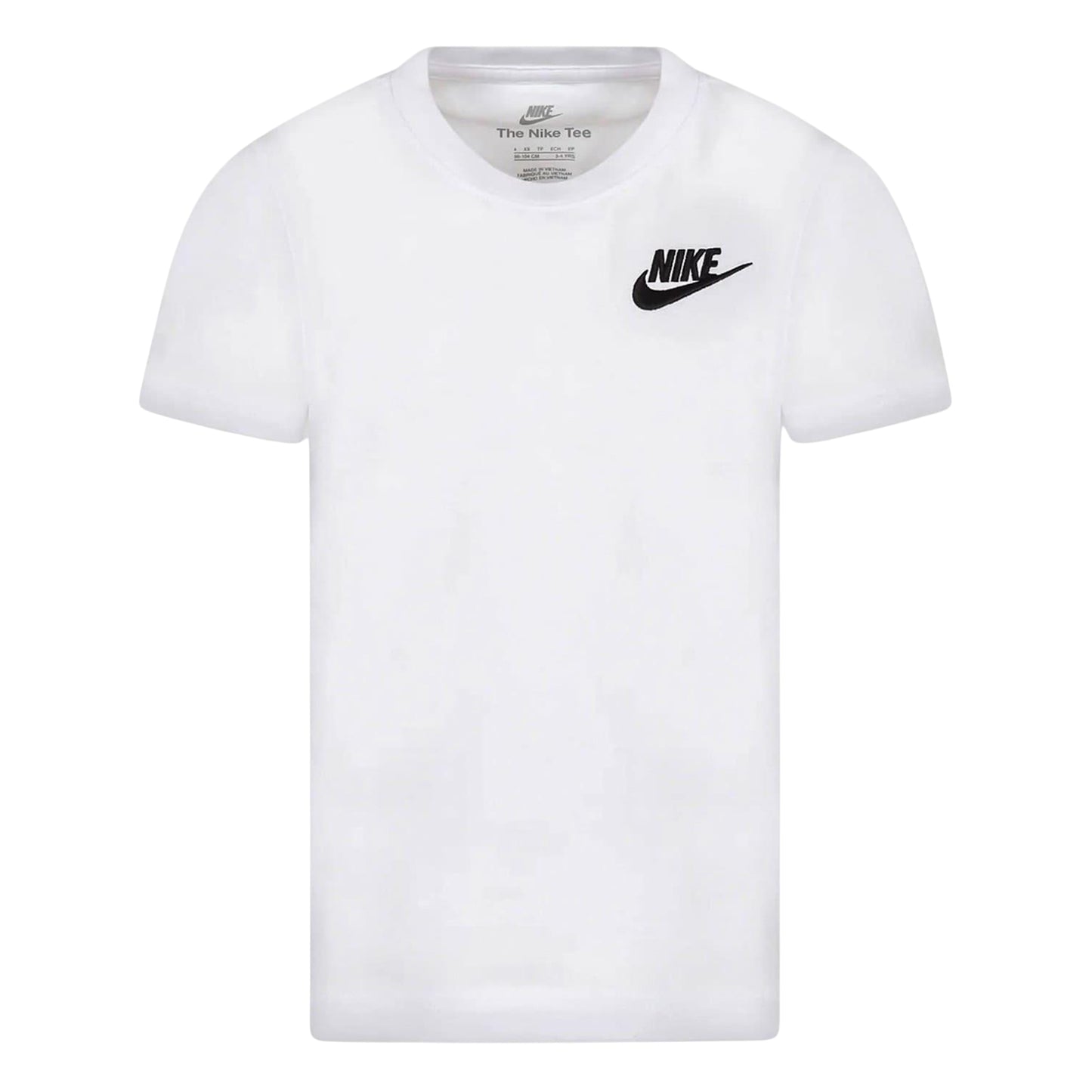 White - Front - Nike Boys Futura Swoosh T-Shirt