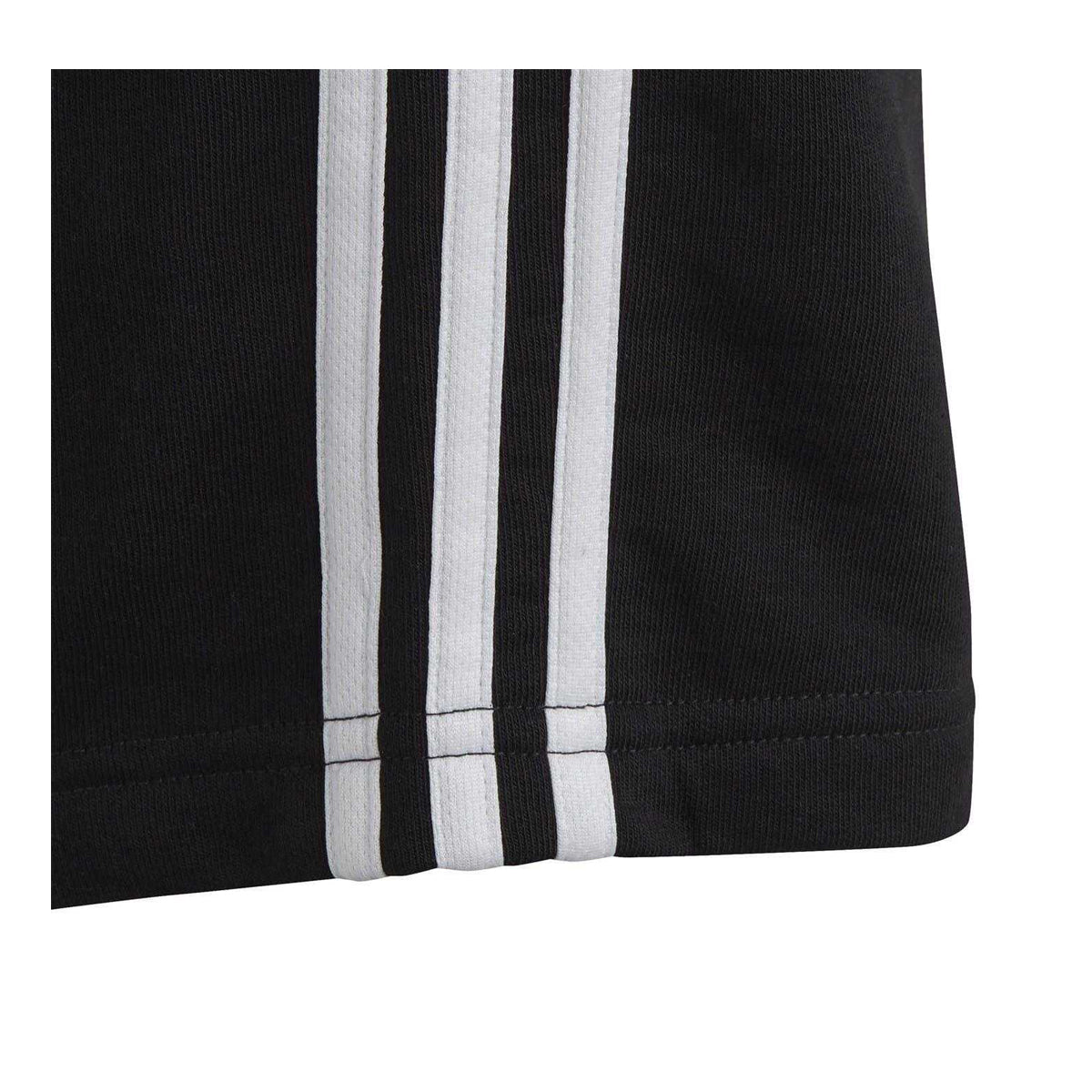 Black-White - Lifestyle - Adidas Girls Fleece 3 Stripes Shorts