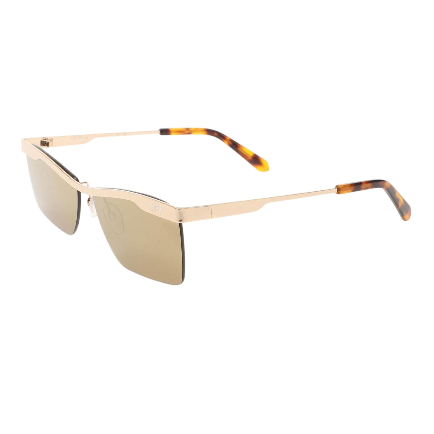 Gold - Back - Off White Rimini Mirrored Sunglasses
