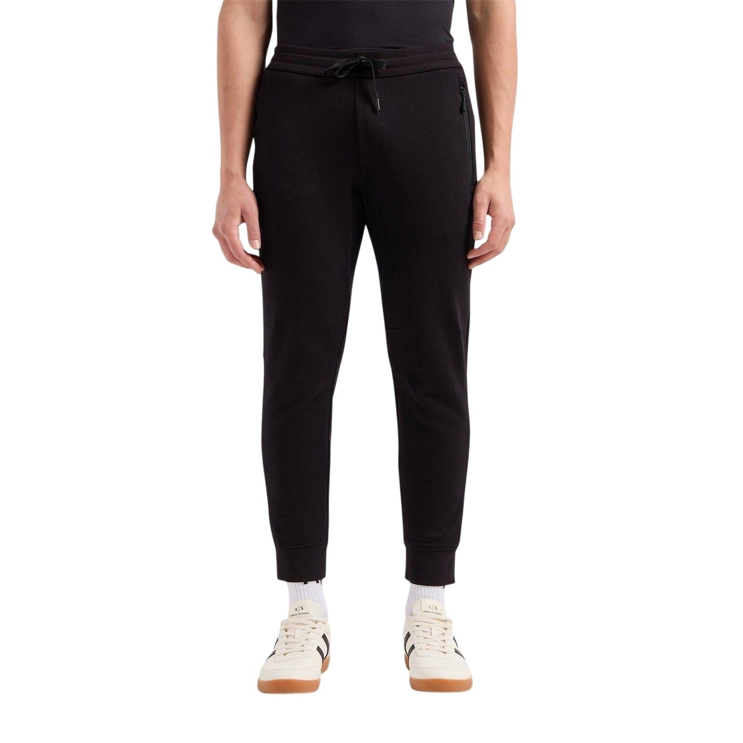 Black - Side - Armani Exchange Mens Pocket Jogging Bottoms