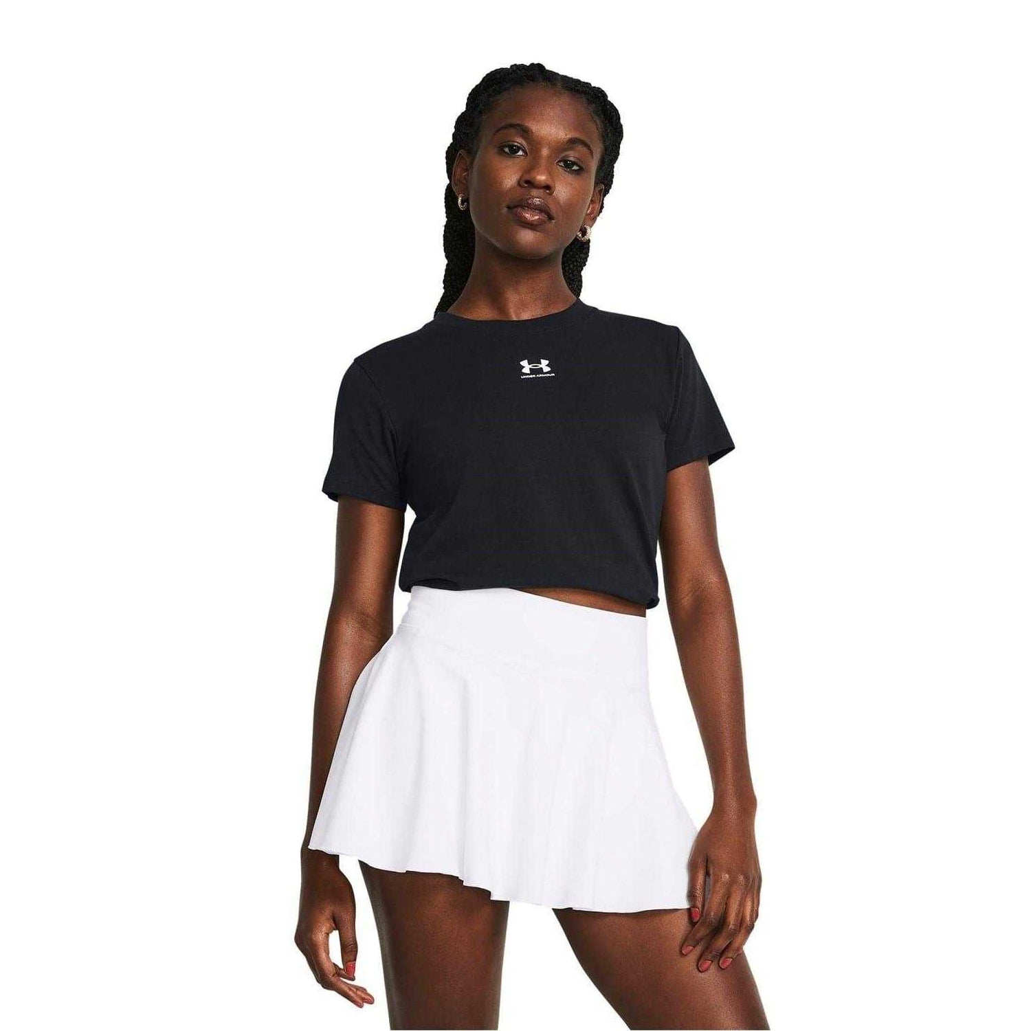 Black - Side - Under Armour Womens-Ladies Off Campus T-Shirt