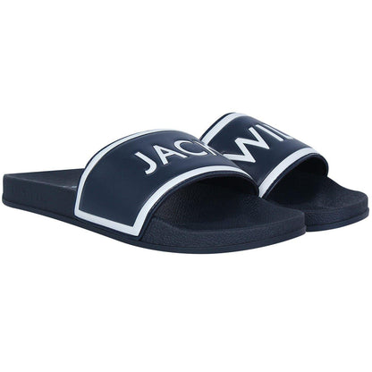 Navy - Pack Shot - Jack Wills Mens Logo Sliders