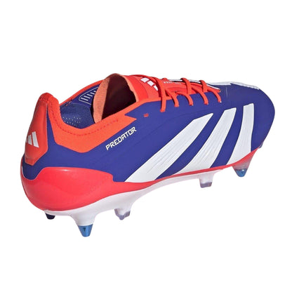 Blue-White-Red - Back - Adidas Unisex Adult Predator Soft Ground Football Boots