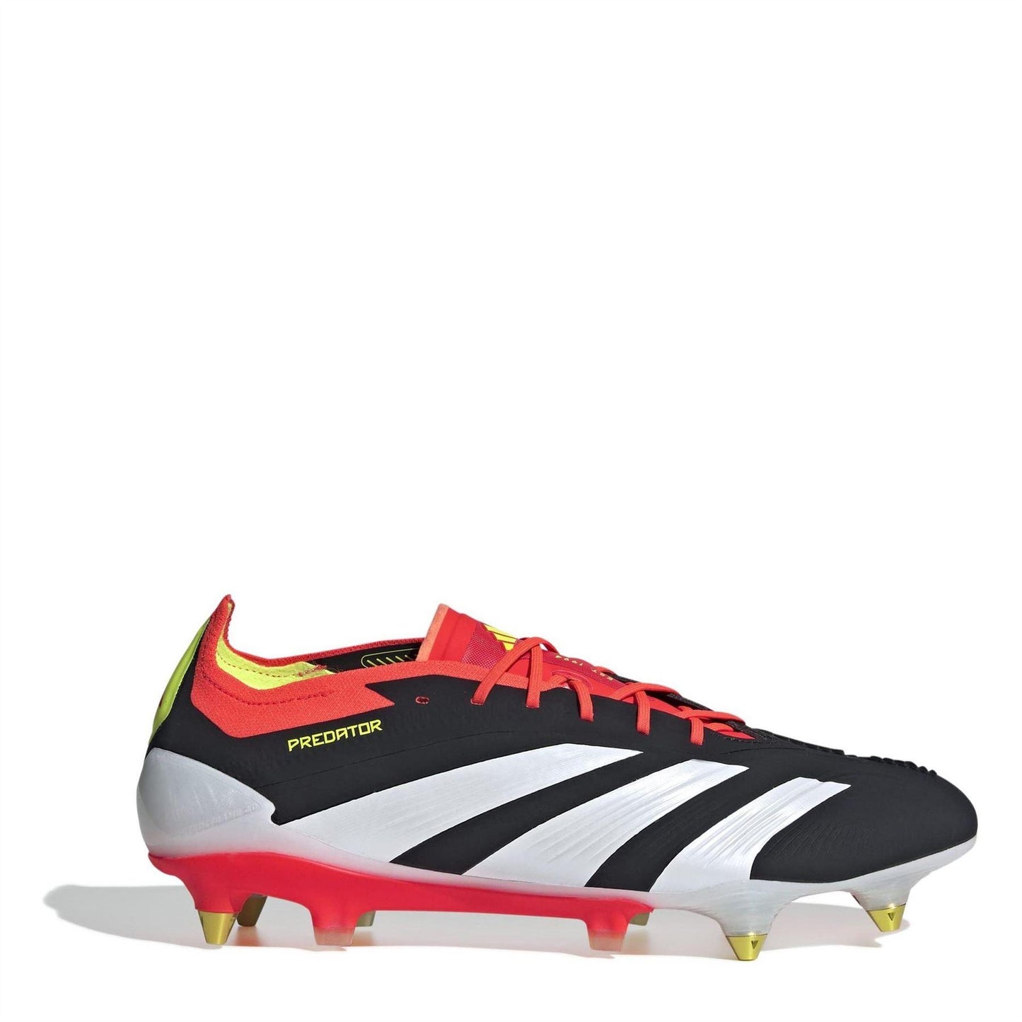 Black-White-Red - Front - Adidas Unisex Adult Predator Soft Ground Football Boots