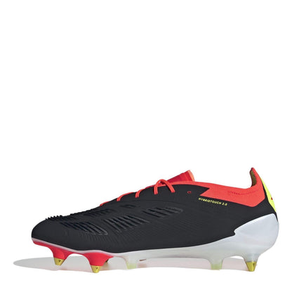 Black-White-Red - Back - Adidas Unisex Adult Predator Soft Ground Football Boots