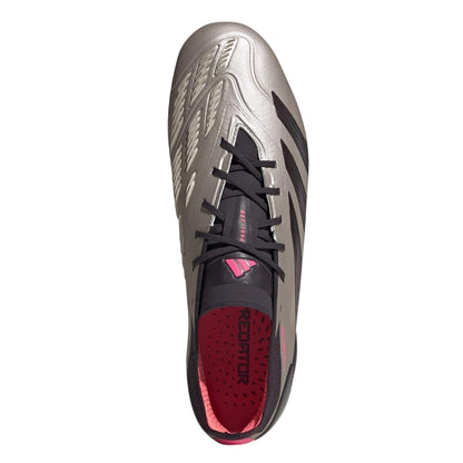 Silver-Black - Pack Shot - Adidas Unisex Adult Predator Soft Ground Football Boots