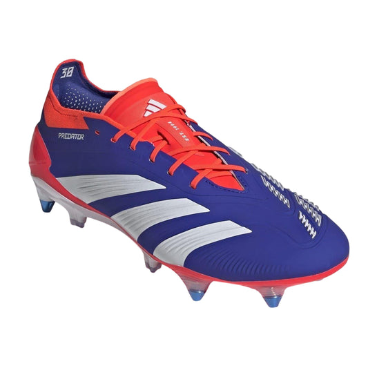 Blue-White-Red - Front - Adidas Unisex Adult Predator Soft Ground Football Boots