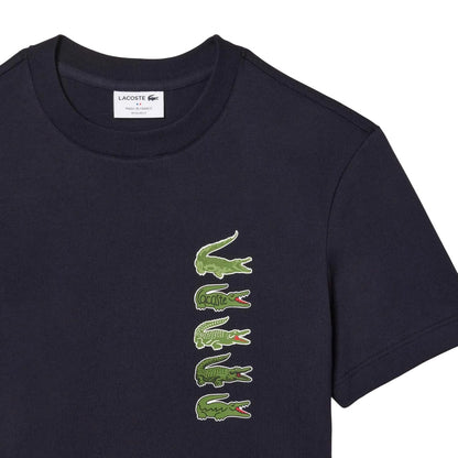 Blue - Back - Lacoste Mens Iconic Croc Regular T-Shirt