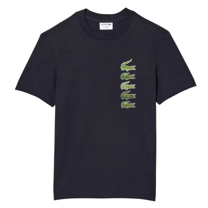 Blue - Front - Lacoste Mens Iconic Croc Regular T-Shirt