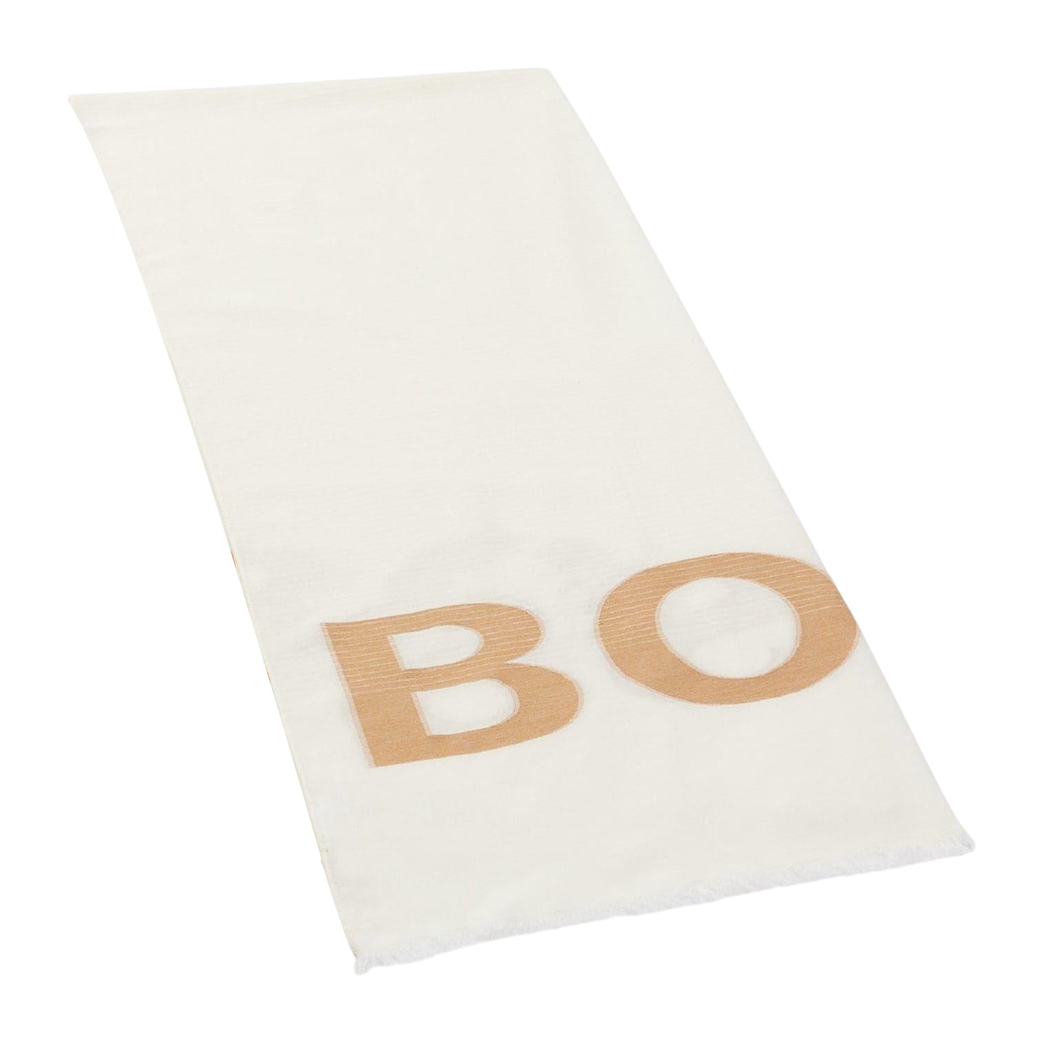 White - Back - Boss Unisex Adult Oblong Logo Scarf