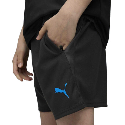 Black-Blue - Side - Puma Childrens-Kids Cup Shorts