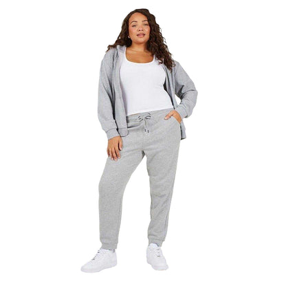 Grey Marl - Lifestyle - Brave Soul Womens-Ladies Plus Jogging Bottoms