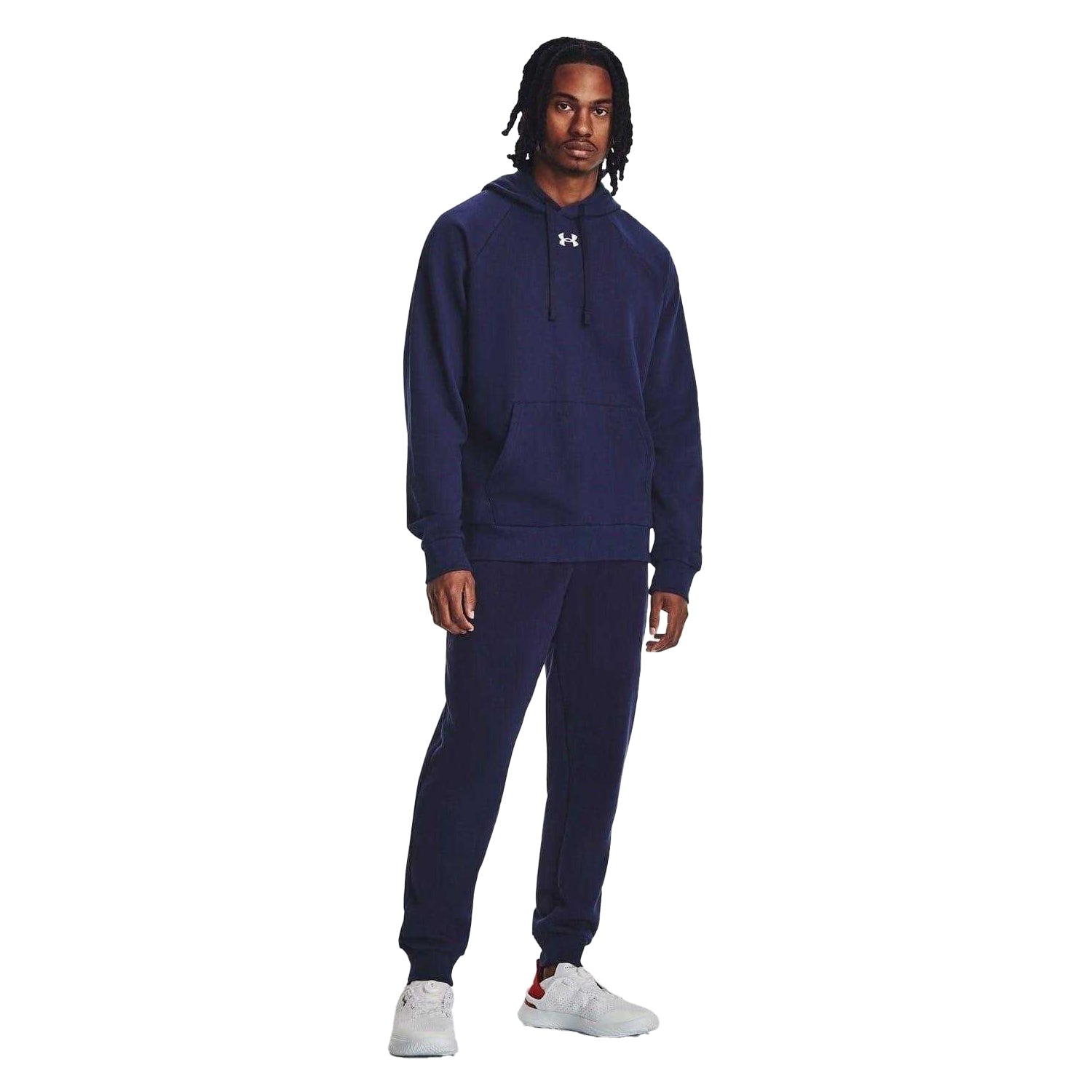 Midnight Navy - Side - Under Armour Mens Fleece Hoodie
