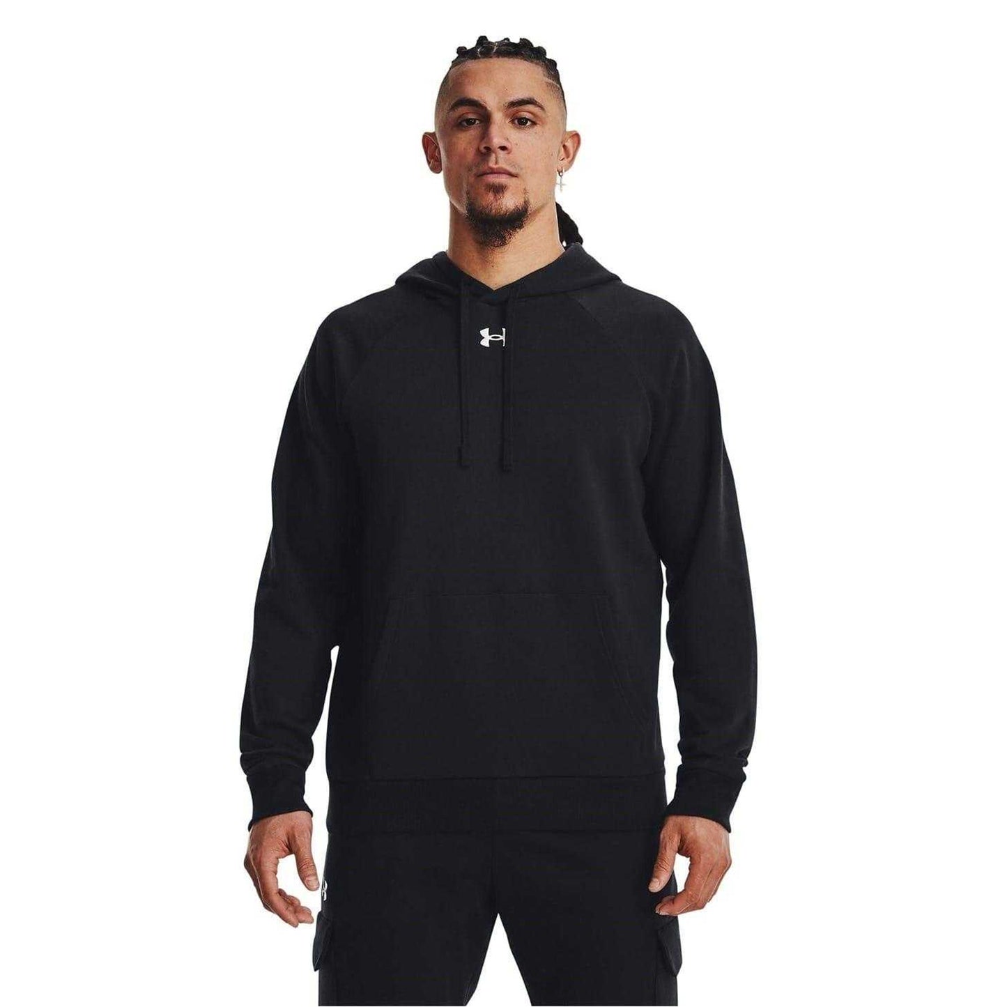 Black - Side - Under Armour Mens Fleece Hoodie