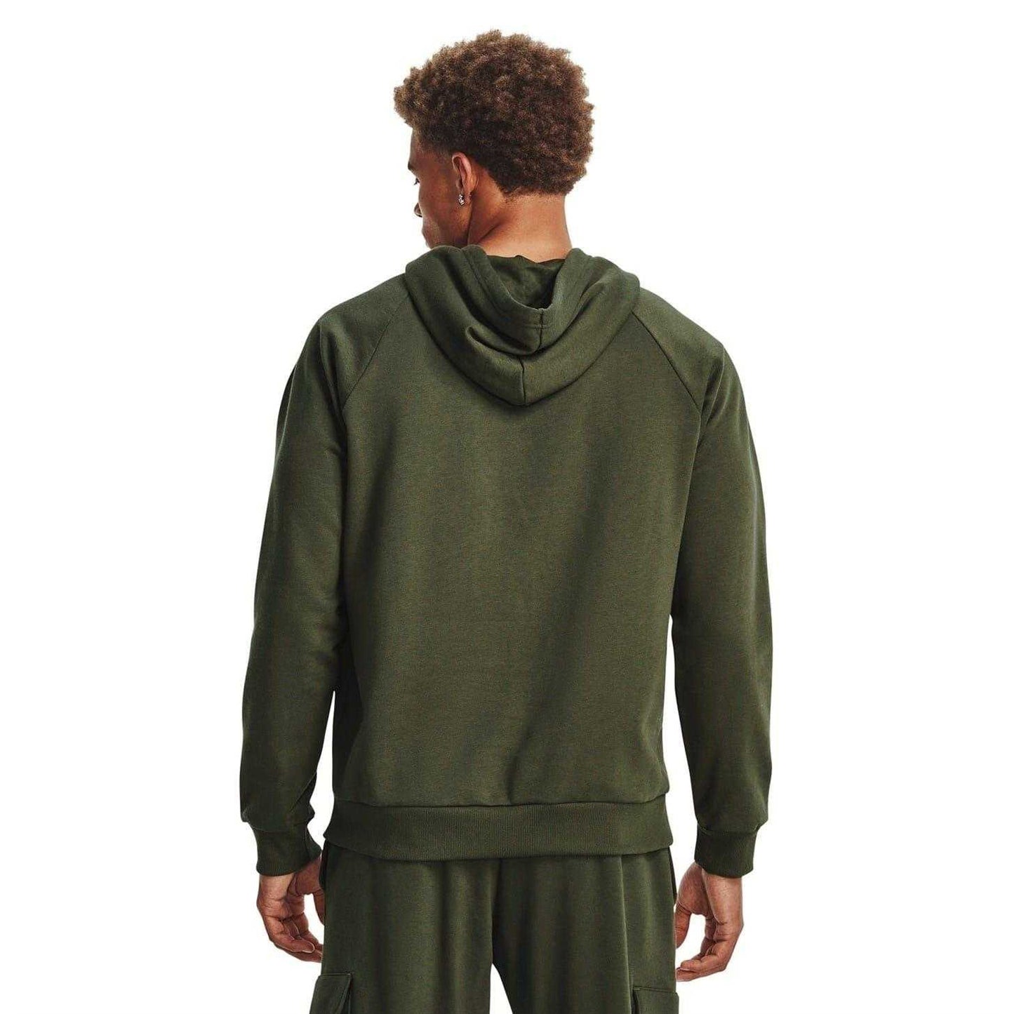 Marine-White - Back - Under Armour Mens Fleece Hoodie