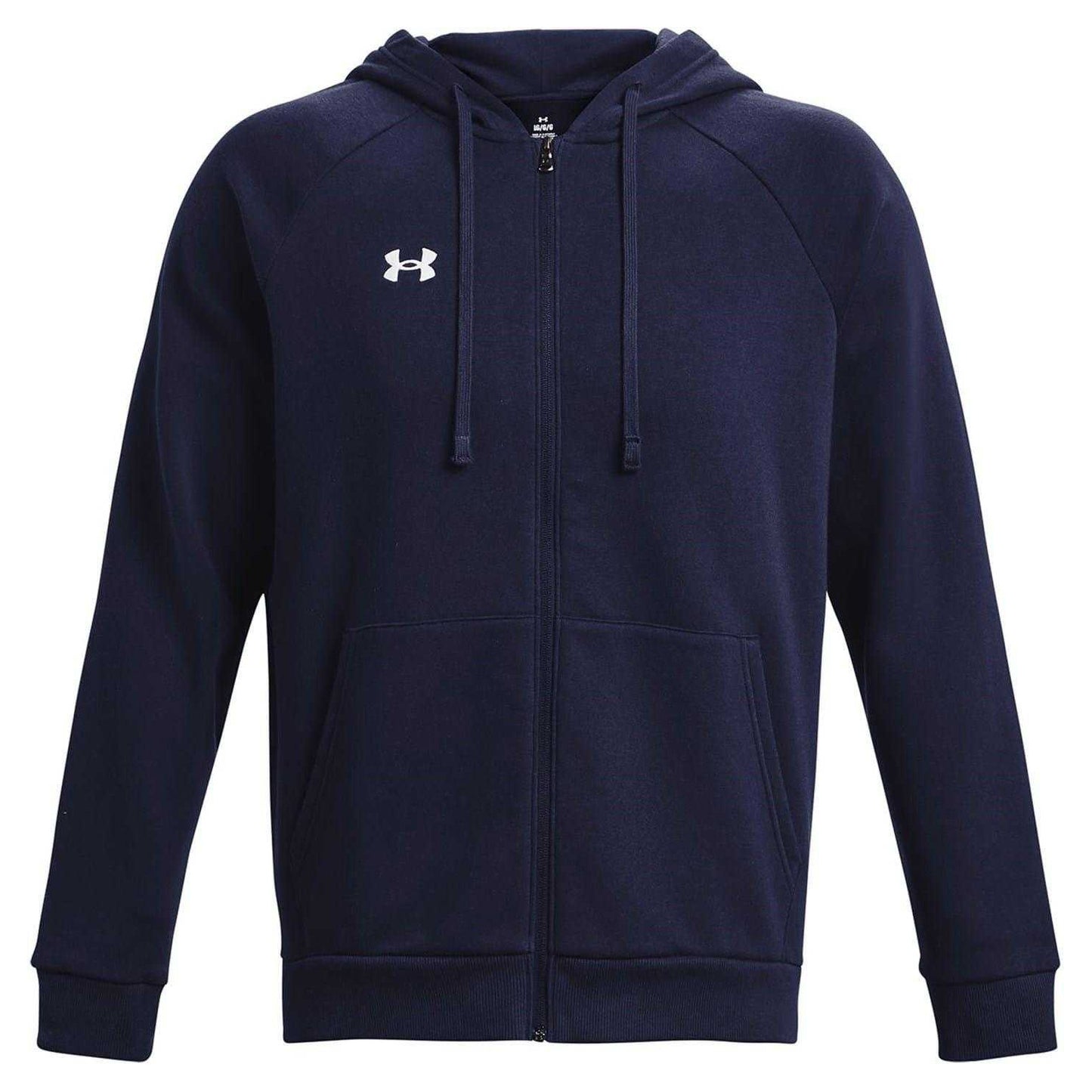 Midnight Navy - Front - Under Armour Mens Rival Fleece Full Zip Hoodie