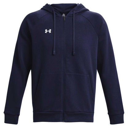 Midnight Navy - Front - Under Armour Mens Rival Fleece Full Zip Hoodie