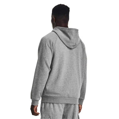 Carbon - Back - Under Armour Mens Rival Fleece Full Zip Hoodie