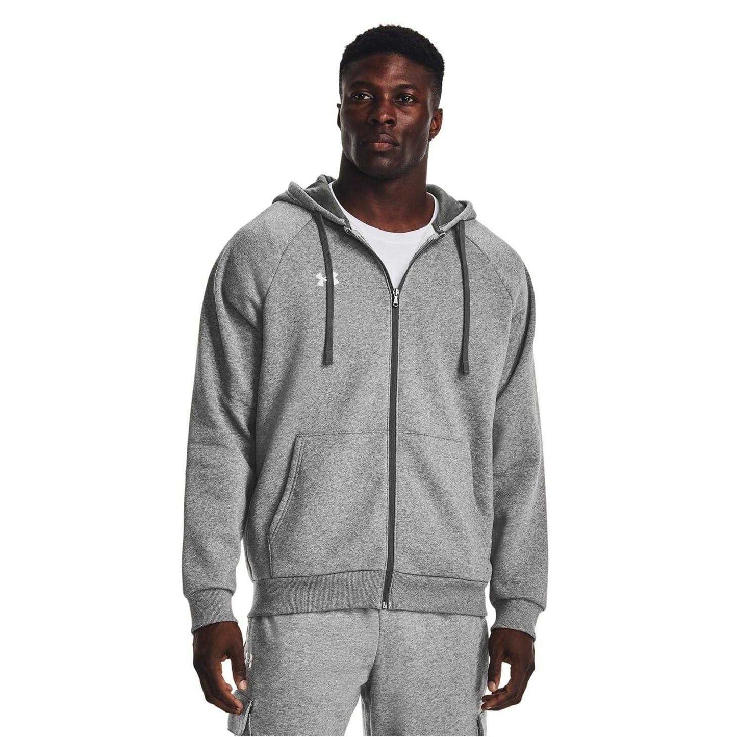 Carbon - Side - Under Armour Mens Rival Fleece Full Zip Hoodie