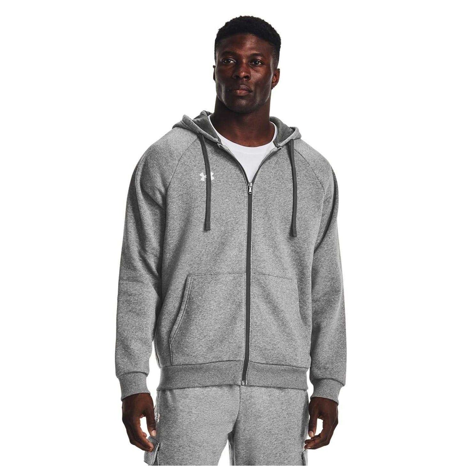 Carbon - Side - Under Armour Mens Rival Fleece Full Zip Hoodie
