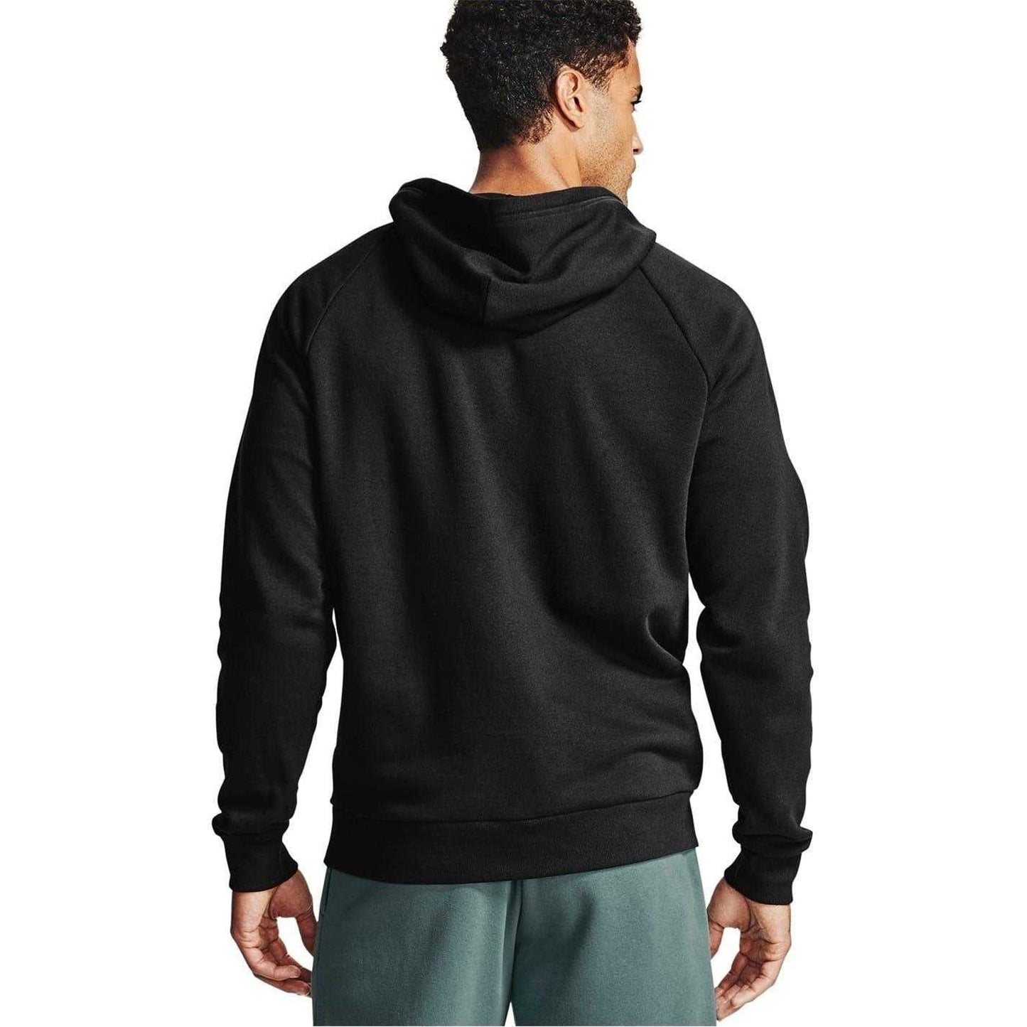 Black - Back - Under Armour Mens Rival Fleece Full Zip Hoodie