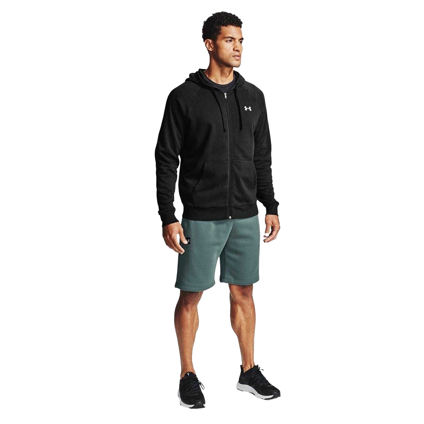 Black - Lifestyle - Under Armour Mens Rival Fleece Full Zip Hoodie