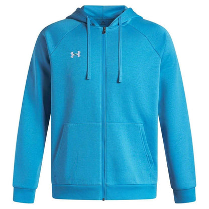 Blue - Front - Under Armour Mens Rival Fleece Full Zip Hoodie