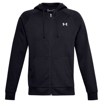 Black - Front - Under Armour Mens Rival Fleece Full Zip Hoodie