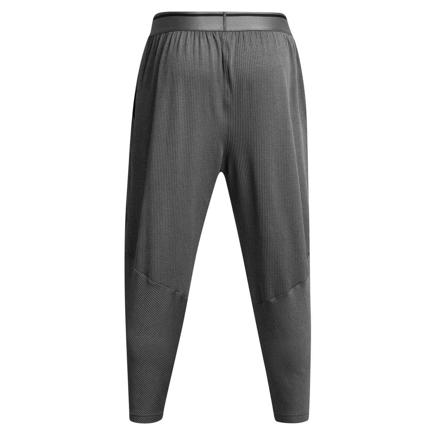 Grey - Back - Under Armour Mens Ribbed Jogging Bottoms