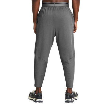 Grey - Pack Shot - Under Armour Mens Ribbed Jogging Bottoms